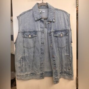 Forever 21 Light Blue Denim Vest